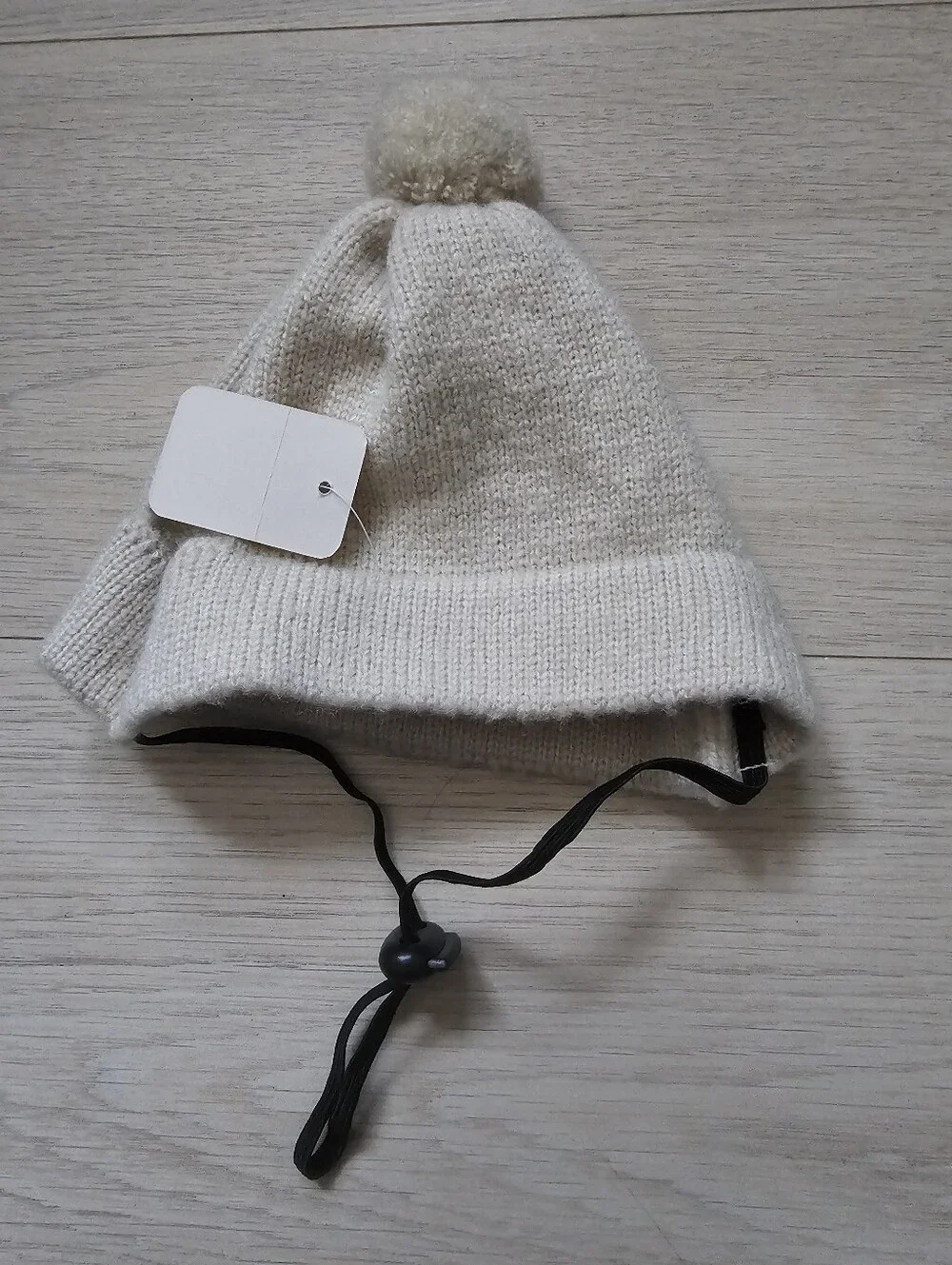 Boots & Barkley Dog Beanie Hat - S/M - Cream Knit